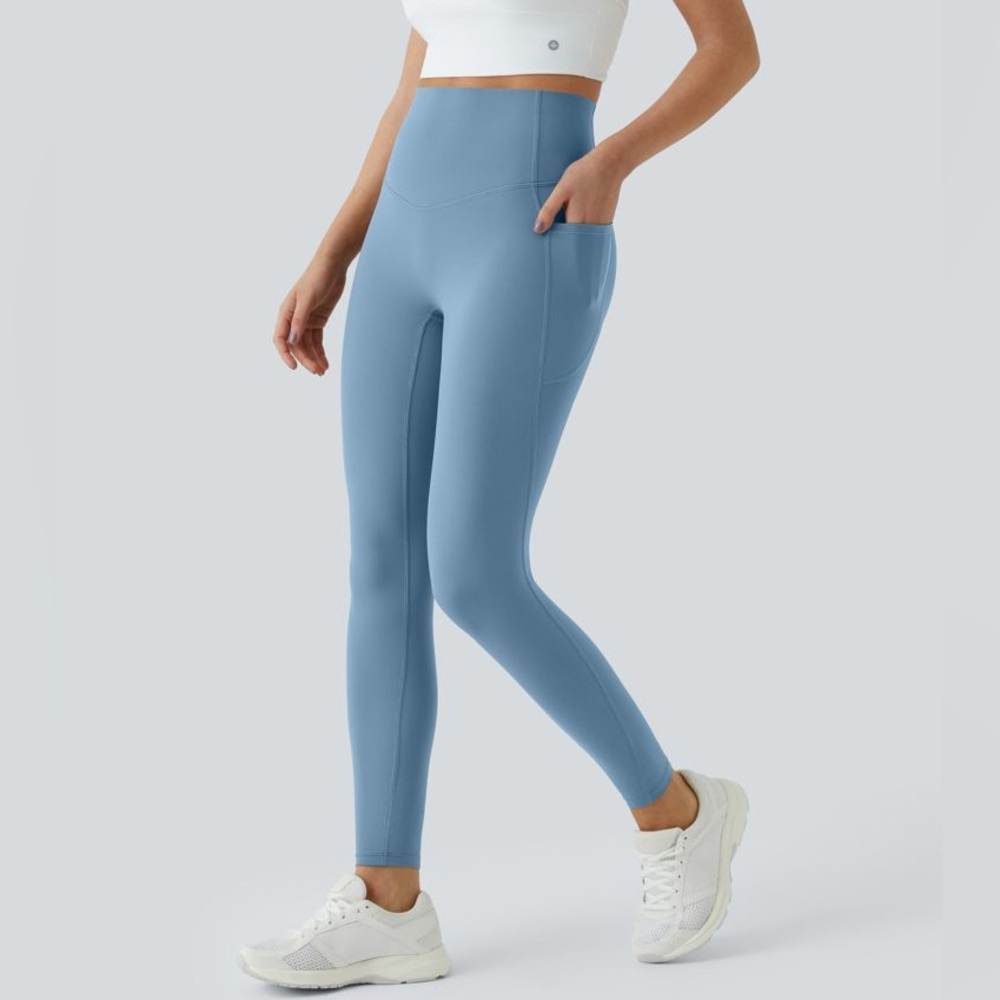 HALARA Ultrasculpt Light Blue Leggings With Pockets